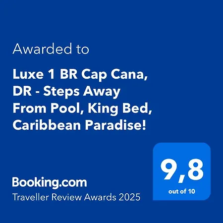 Luxe 1 Bedroom Cap Cana, Dr - Steps Away From Pool, King Bed, Caribbean Paradise!